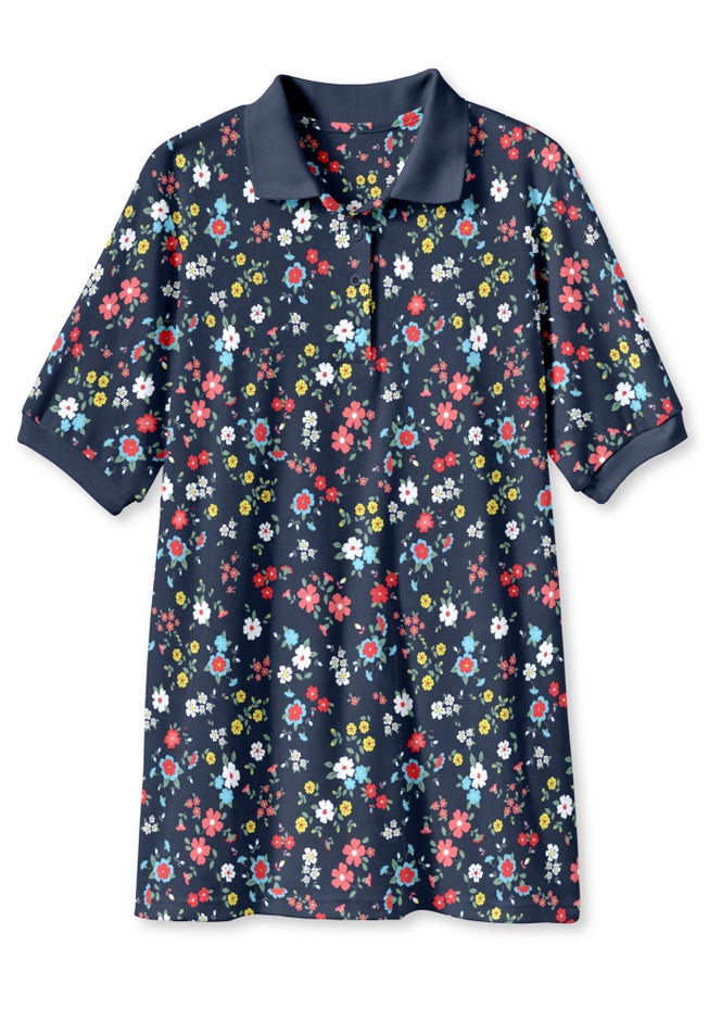 Elbow-Sleeve Polo Tunic image number 3