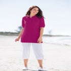Elbow-Sleeve Polo Tunic image number null