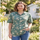Elbow-Sleeve Polo Tunic image number 0