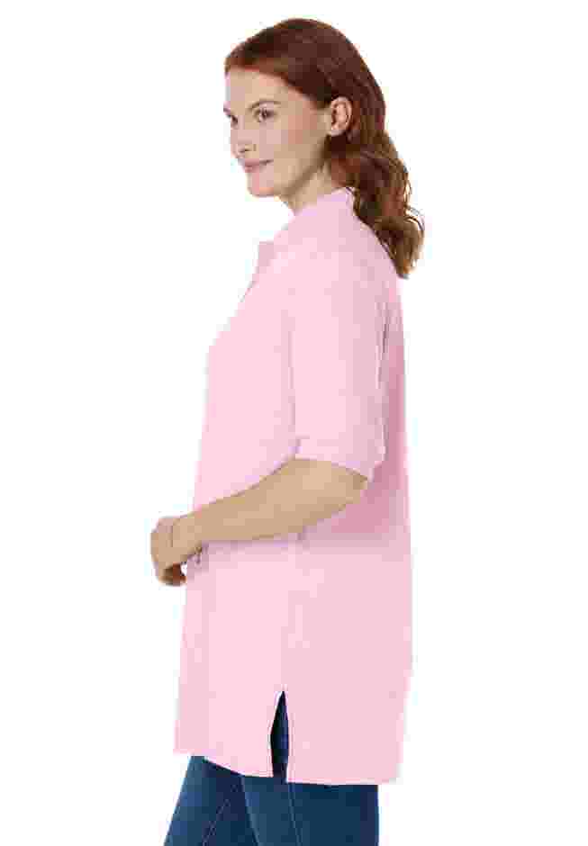 Elbow-Sleeve Polo Tunic image number 2