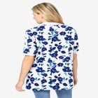 Elbow-Sleeve Polo Tunic image number null