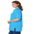 Elbow-Sleeve Polo Tunic image number null