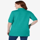 Elbow-Sleeve Polo Tunic image number null