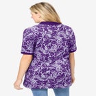 Elbow-Sleeve Polo Tunic image number null