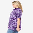 Elbow-Sleeve Polo Tunic image number null