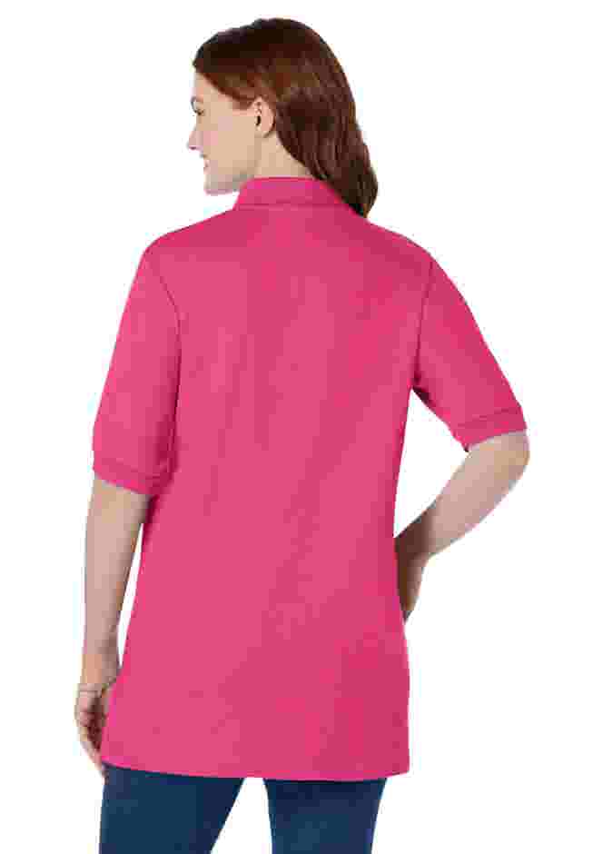 Elbow-Sleeve Polo Tunic image number 1