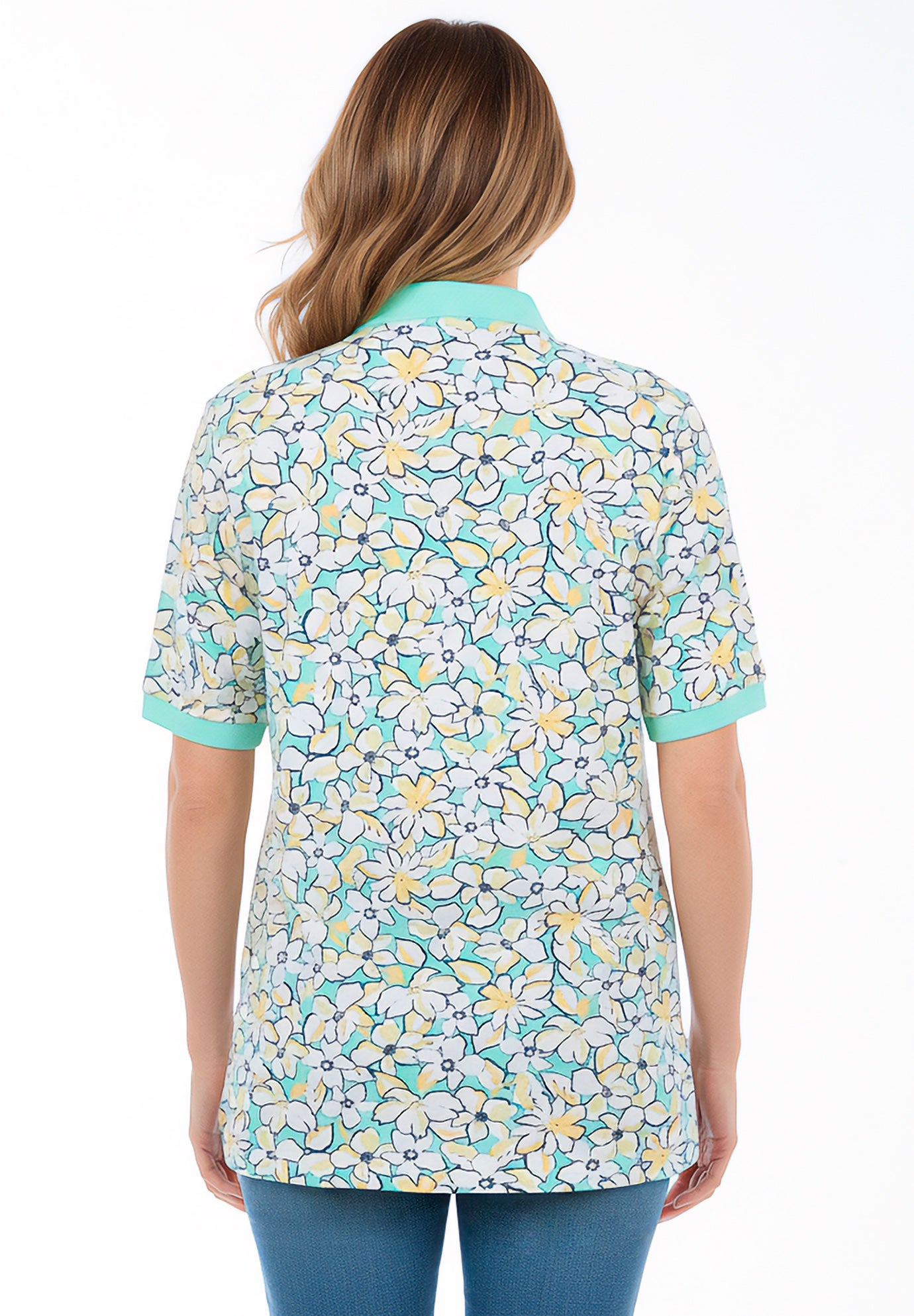 Elbow-Sleeve Polo Tunic image number 1