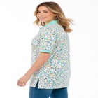 Elbow-Sleeve Polo Tunic image number null