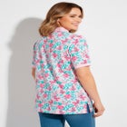 Elbow-Sleeve Polo Tunic image number null