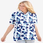 Elbow-Sleeve Polo Tunic image number null