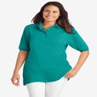 Elbow-Sleeve Polo Tunic image number null