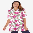 Elbow-Sleeve Polo Tunic image number null