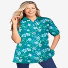 Elbow-Sleeve Polo Tunic image number null