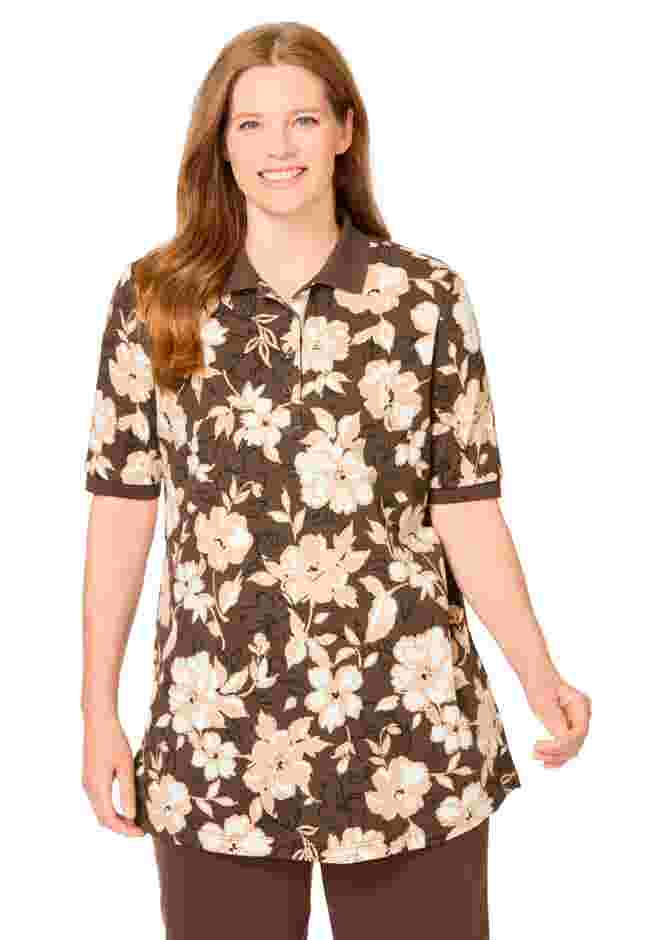 Elbow-Sleeve Polo Tunic image number 7
