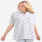 Elbow-Sleeve Polo Tunic image number null