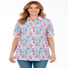 Elbow-Sleeve Polo Tunic image number null