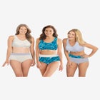 Full Coverage Stretch Cotton Color Block Brief 3-Pack image number null