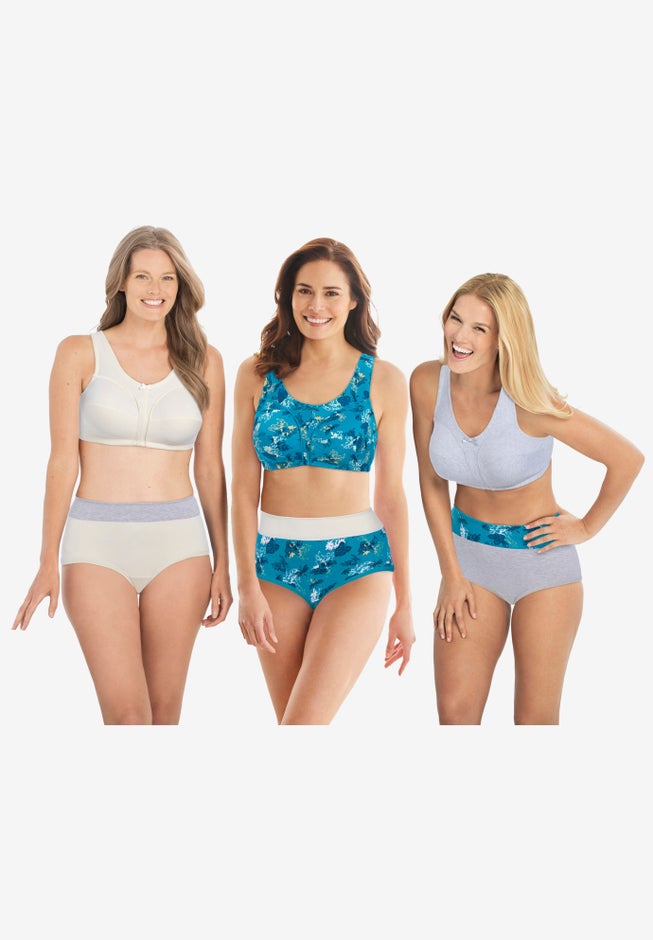 Full Coverage Stretch Cotton Color Block Brief 3-Pack image number 2