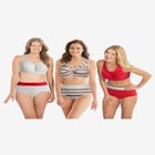 Full Coverage Stretch Cotton Color Block Brief 3-Pack image number null