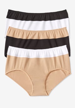 Full Coverage Stretch Cotton Color Block Brief 3-Pack