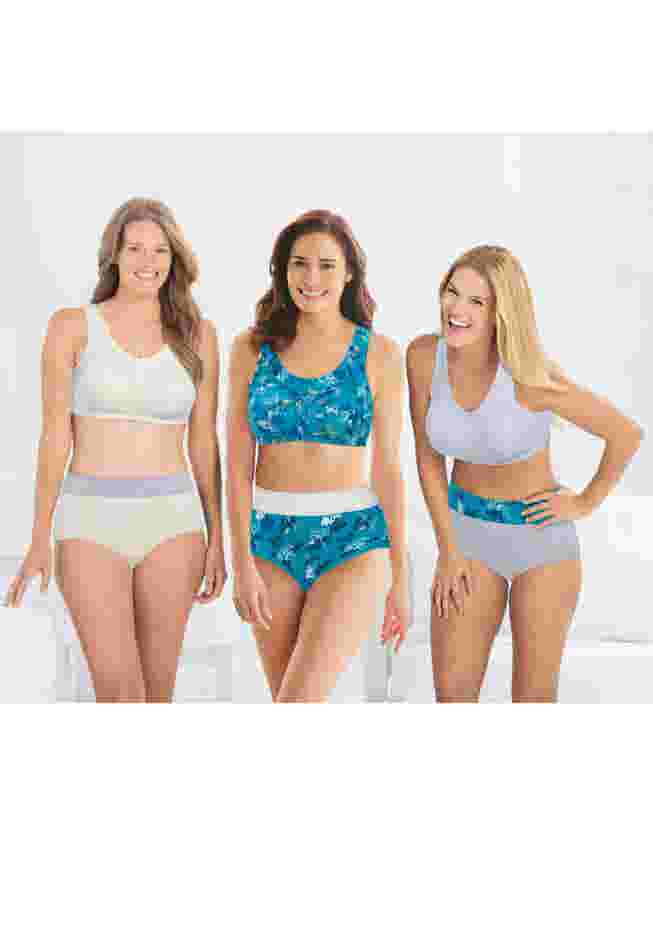 Full Coverage Stretch Cotton Color Block Brief 3-Pack image number 6