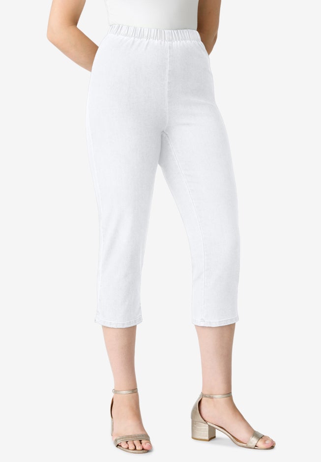 Plus Size Comfort Stretch Capri Jean image number 0