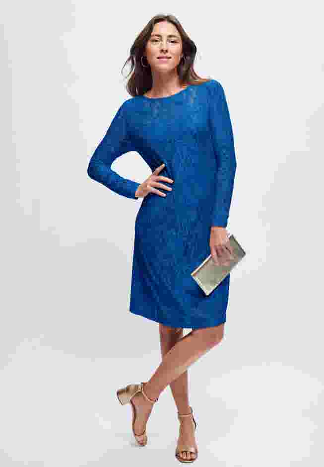 Stretch Lace Shift Dress image number 0