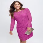 Stretch Lace Shift Dress image number null