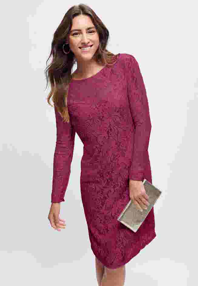 Stretch Lace Shift Dress image number 0