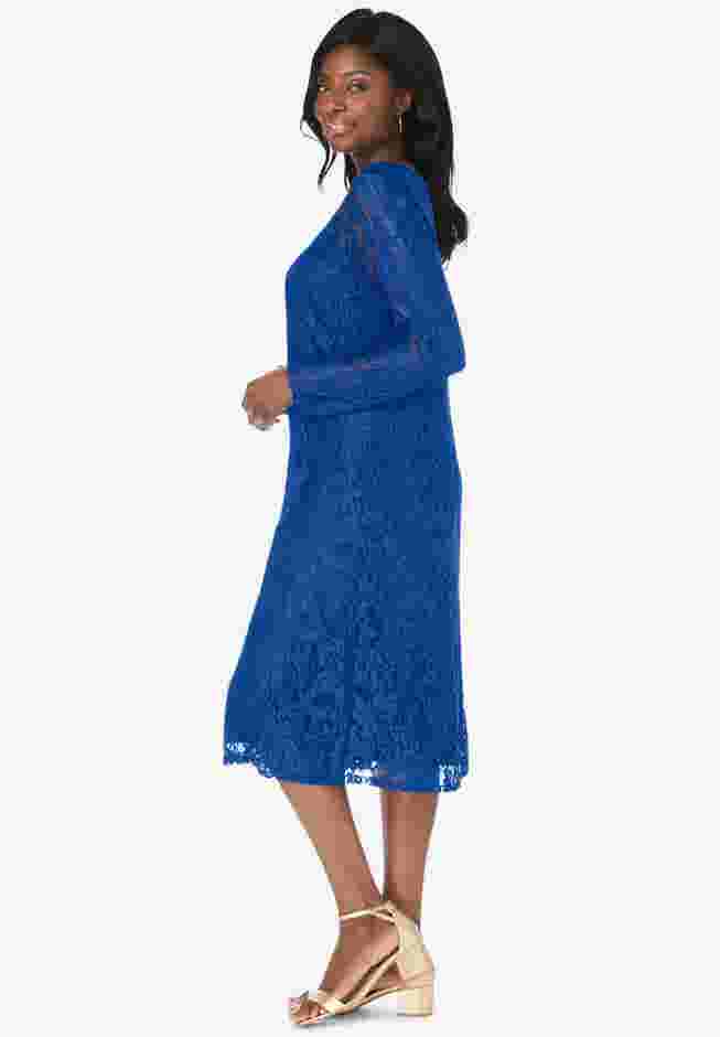 Stretch Lace Shift Dress image number 2