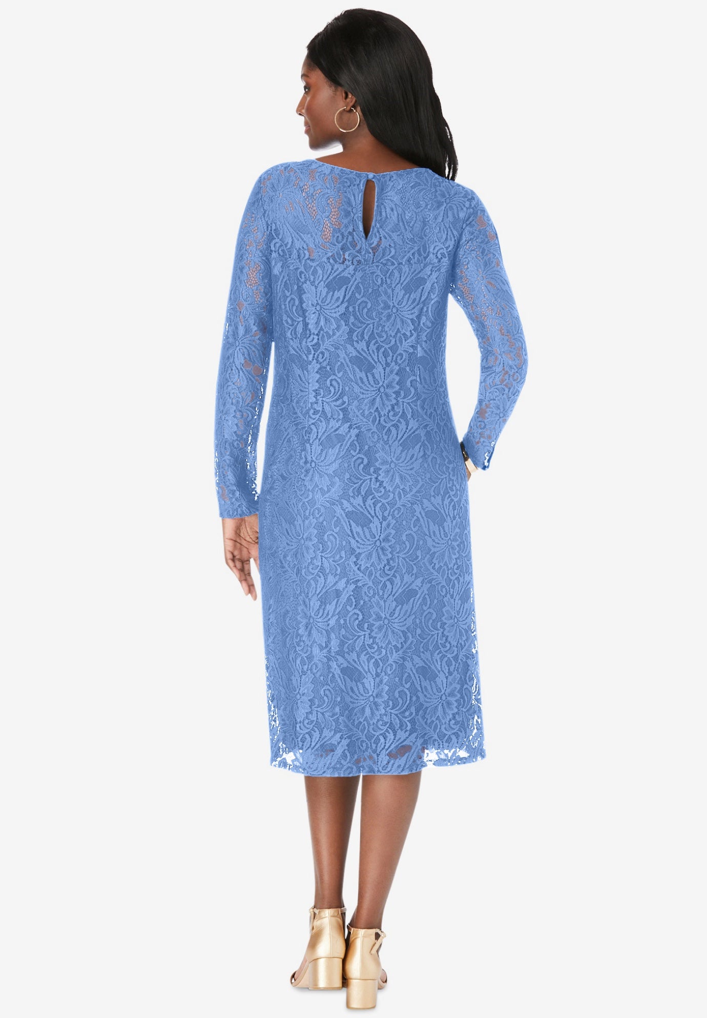 Stretch Lace Shift Dress image number 1