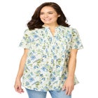 Pintucked Half-Button Tunic image number null