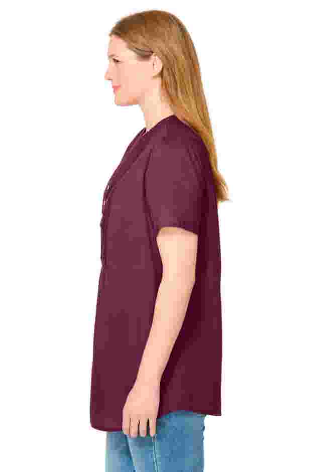 Pintucked Half-Button Tunic image number 2