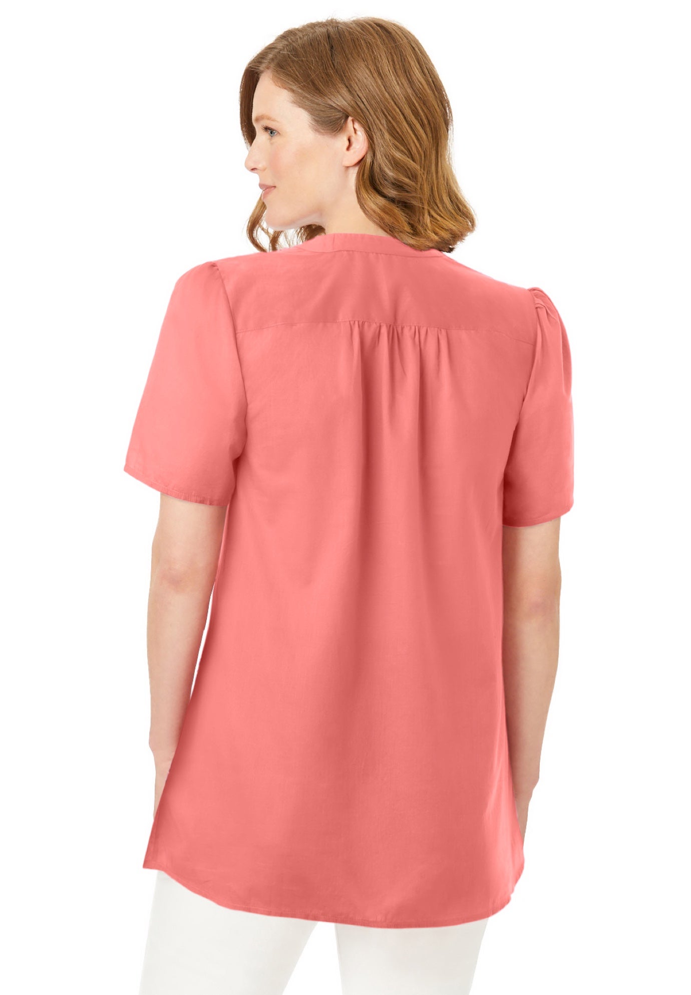 Pintucked Half-Button Tunic image number 1
