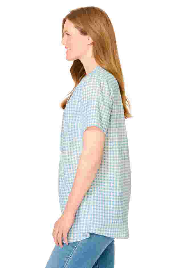 Pintucked Half-Button Tunic image number 2