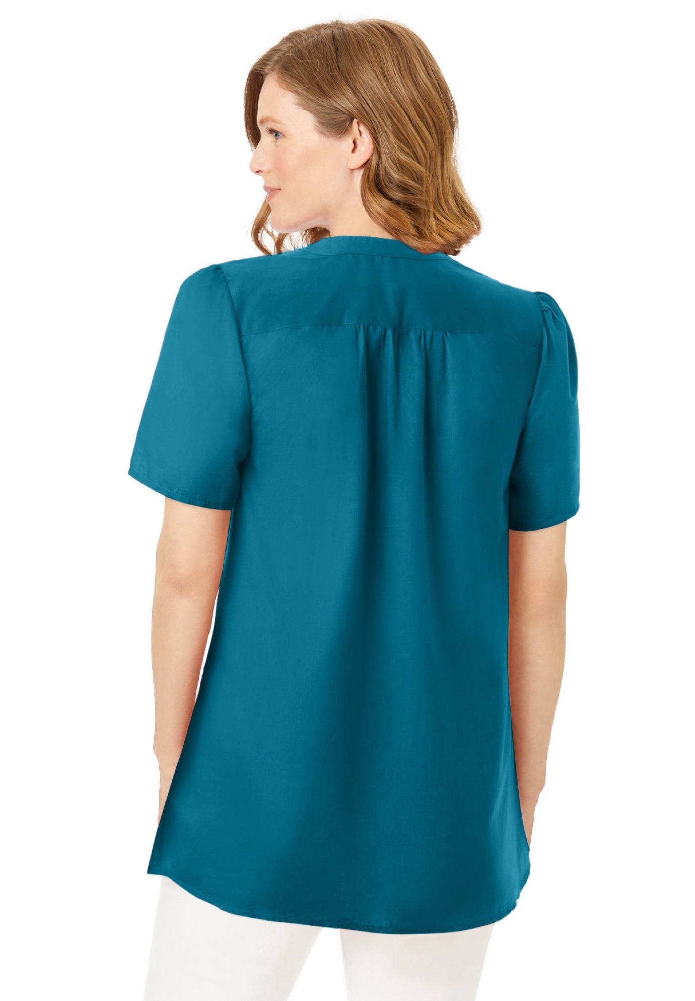 Pintucked Half-Button Tunic image number 1