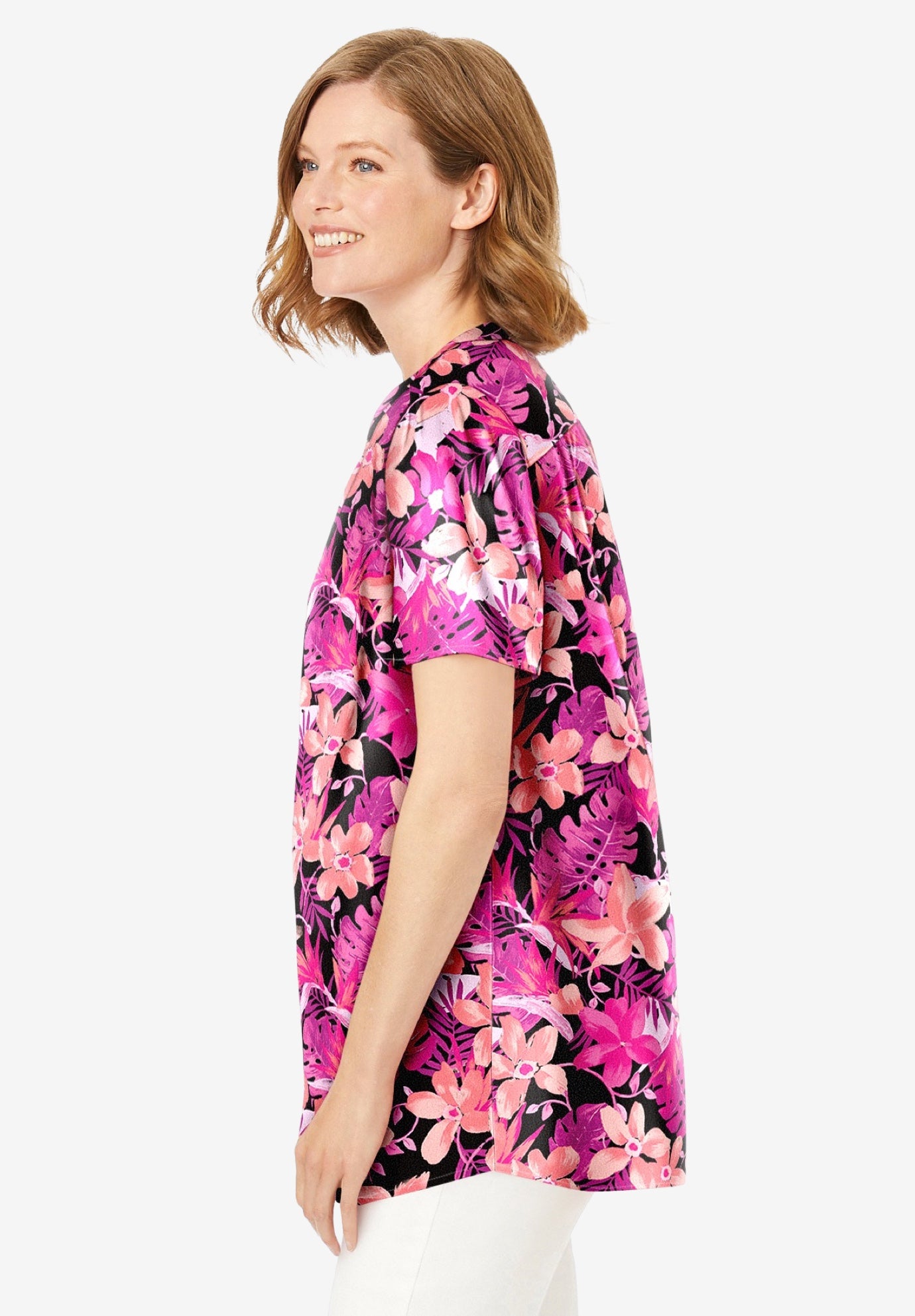 Pintucked Half-Button Tunic image number 2