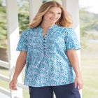 Pintucked Half-Button Tunic image number null