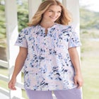 Pintucked Half-Button Tunic image number null