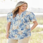 Pintucked Half-Button Tunic image number null