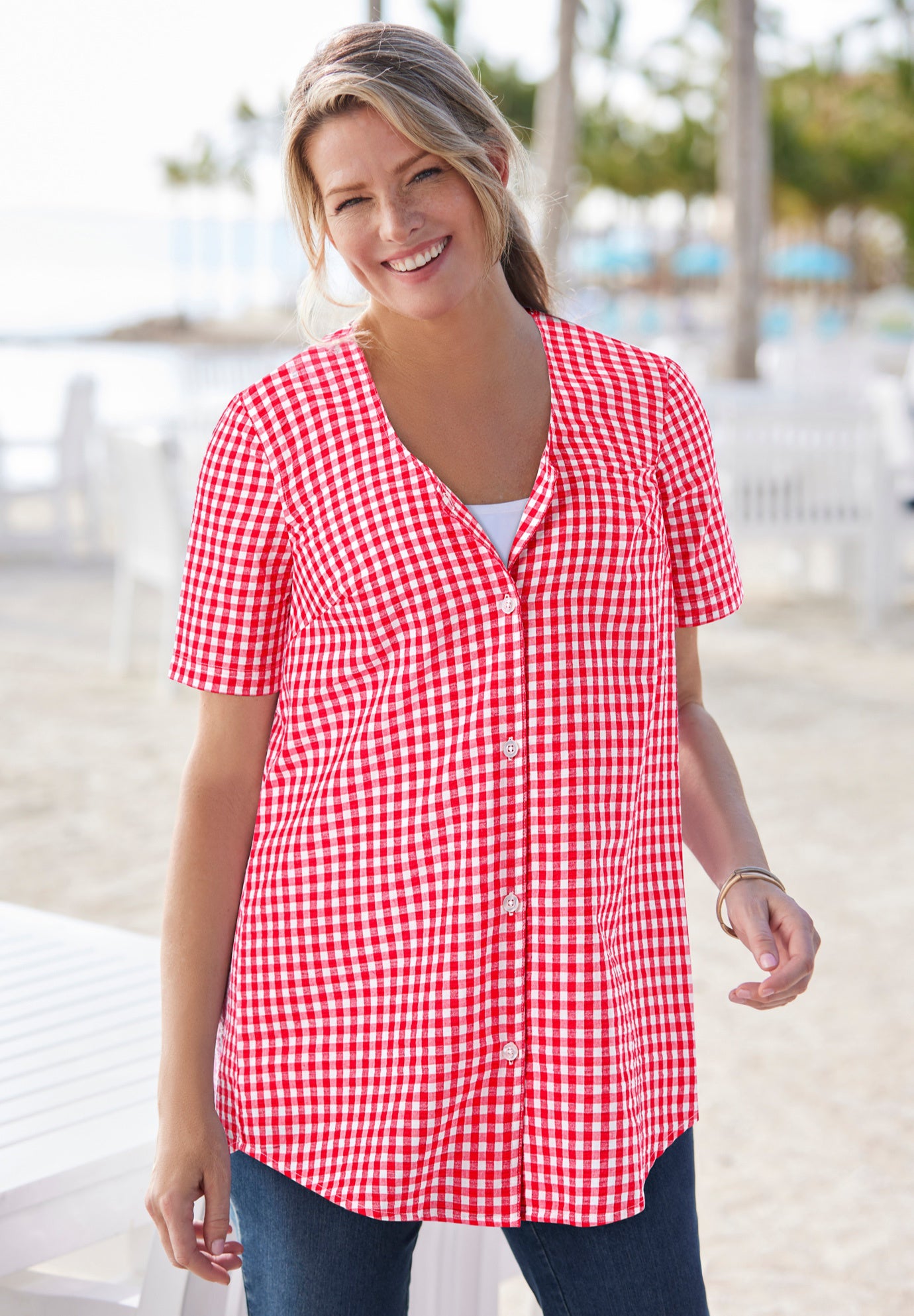 Seersucker Baseball Shirt image number 3