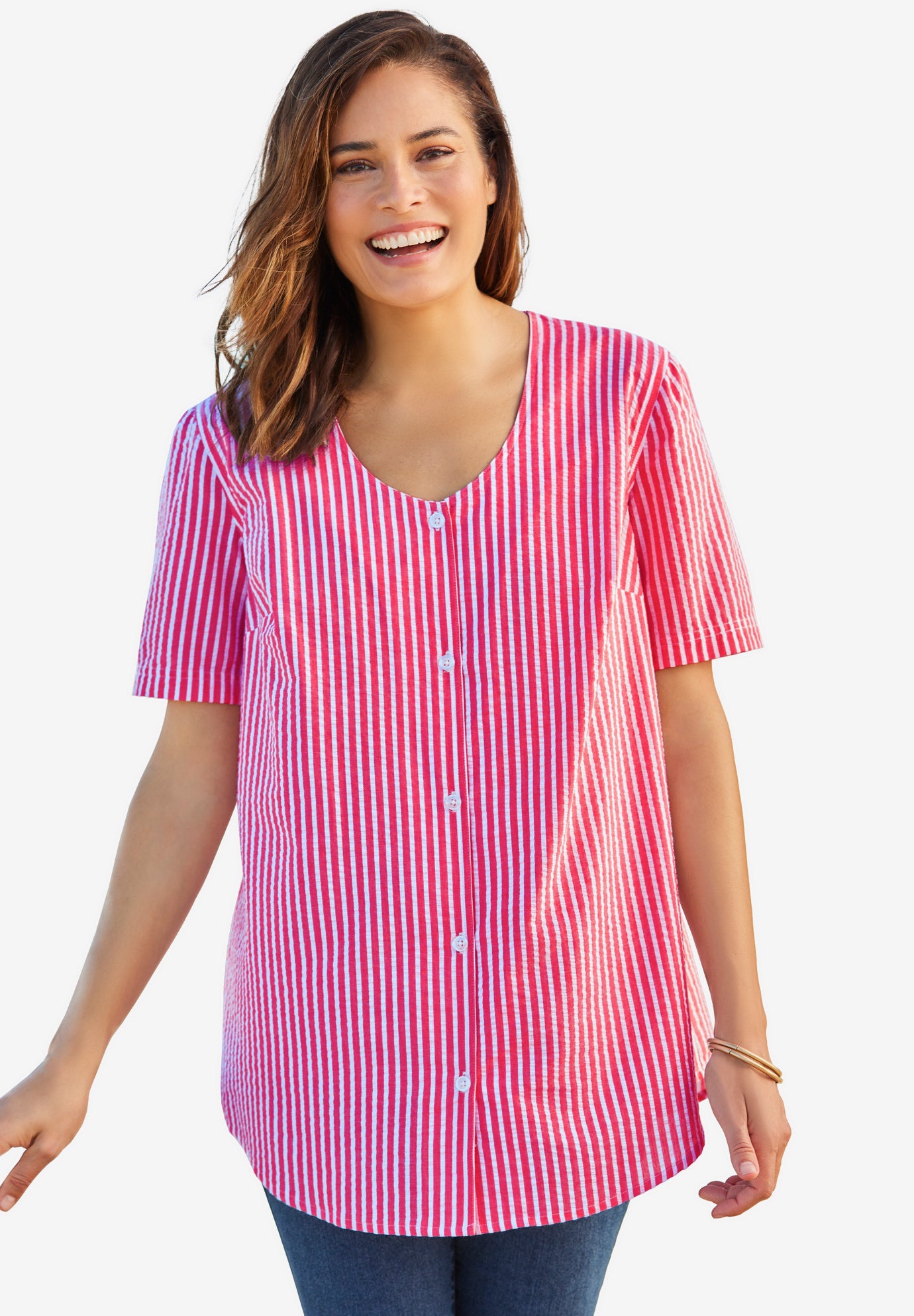 Seersucker Baseball Shirt image number 0