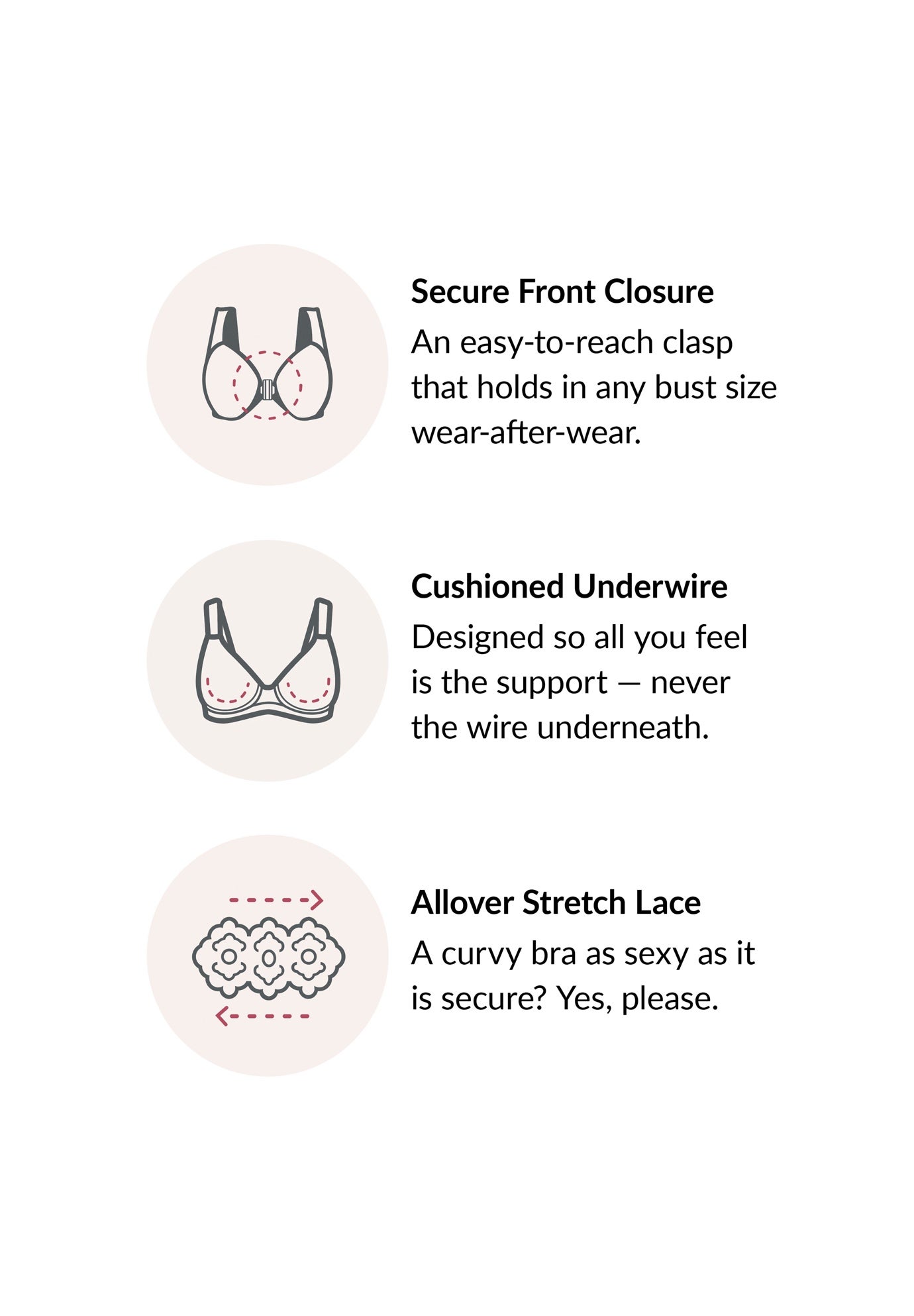 Glamorise® Wonderwire® Stretch Lace Front-Close Underwire Bra image number 4