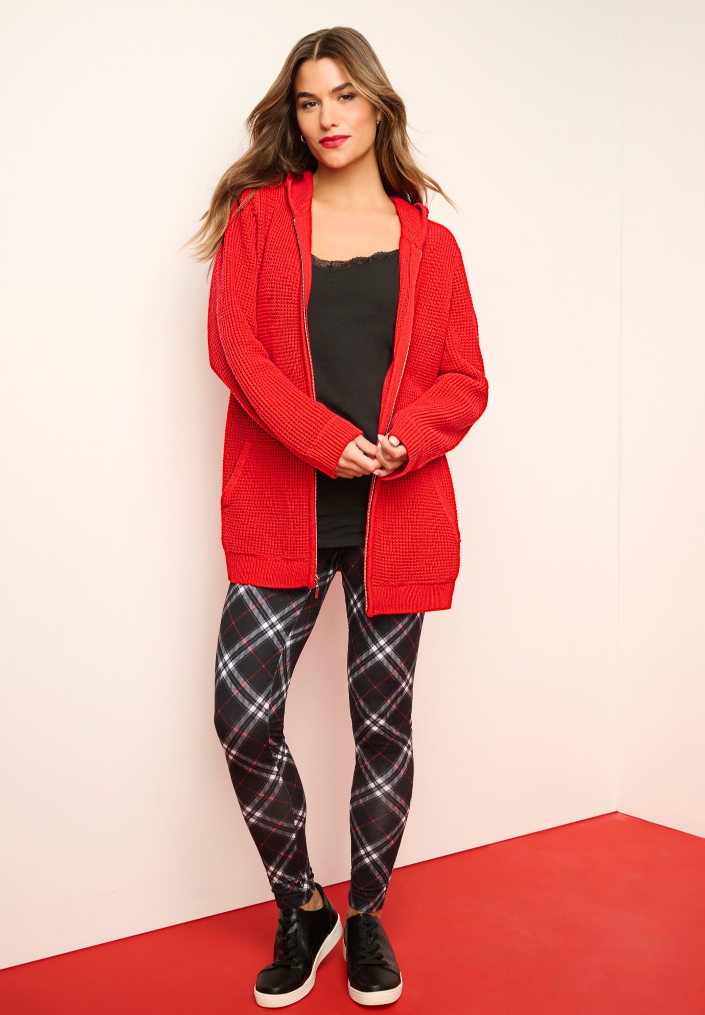 Plus Size Ankle Length Essential Stretch Legging image number 5