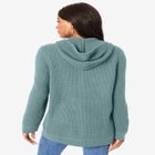 Plus Size Waffle Knit Zip Hoodie image number null