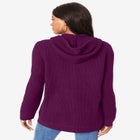 Plus Size Waffle Knit Zip Hoodie image number null