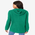 Plus Size Waffle Knit Zip Hoodie image number null