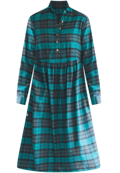 green plaid flannel dress Morgan Belted Stretch Flannel Shirtdress