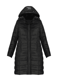 Ultralight Long Packable Puffer Jacket, Black Woman Within