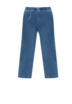 7-Day Denim Capri with Elastic Waistband, Medium Stonewash | Woman